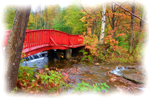 Lincoln N.H. Red Bridge